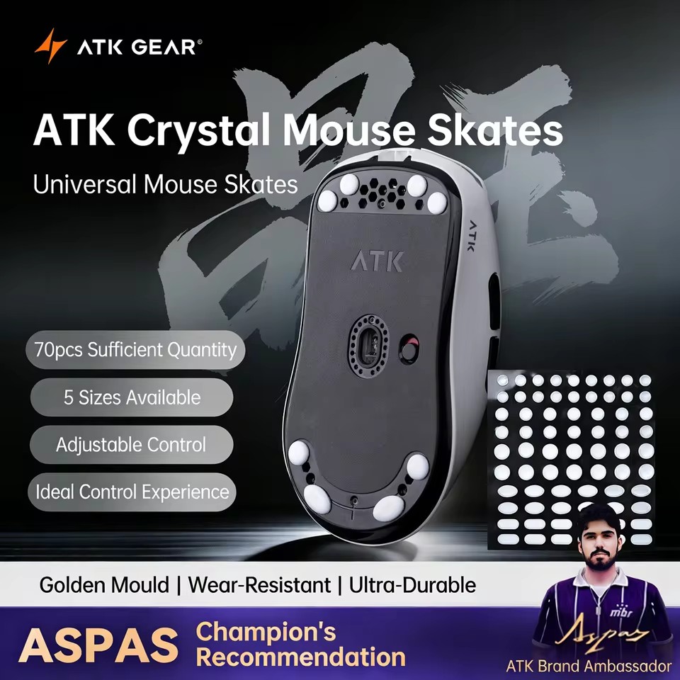 Esports Gaming Pcs - أقدام ماوس الألعاب ATK Crystal Jade