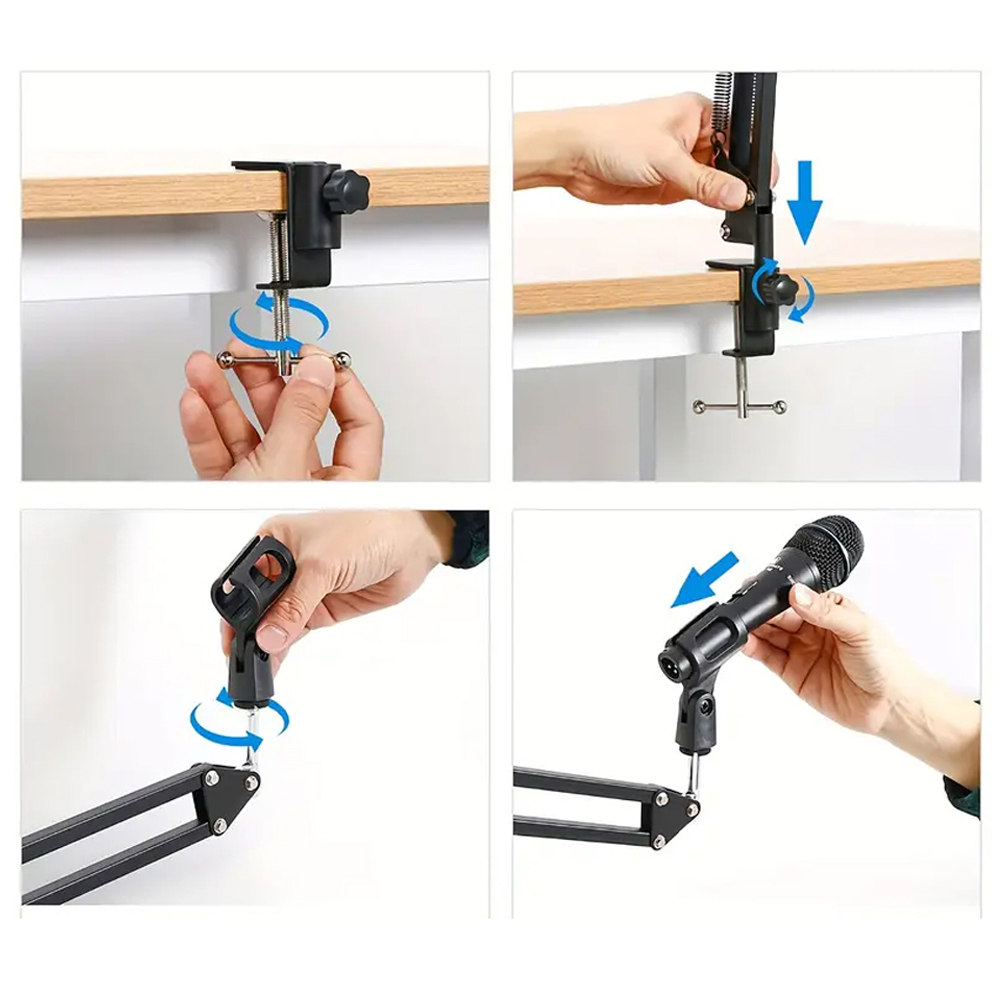 طوي المعادن للتمديد ميكروفون د - مراجعة Microphone Arm Boom وسعره