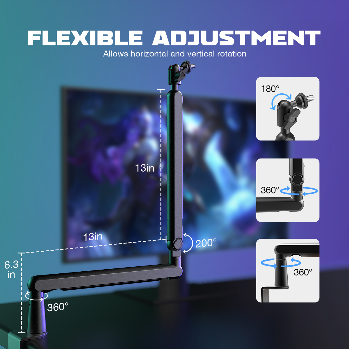 ذراع ذراع مكبر صوت ميكروفون ،  - مراجعة Microphone Arm Boom وسعره